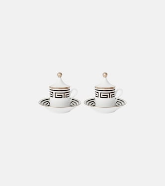 Labirinto Tête à Tête' set of two coffee cups and saucers | Ginori 1735