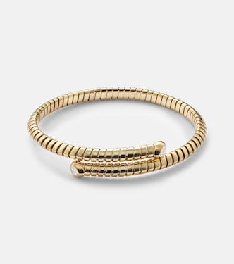 Trisolina Bypass 18kt gold bangle with diamonds | Marina B