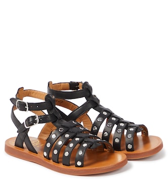 Plagette Stud studded leather sandals  | Pom d'Api