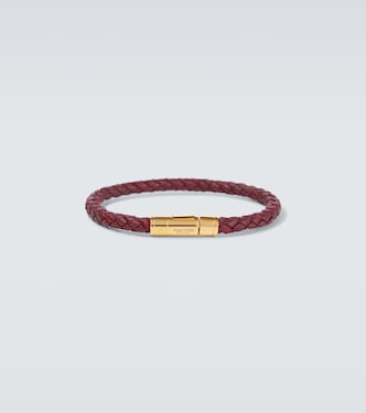Logo braided leather bracelet | Tom Ford