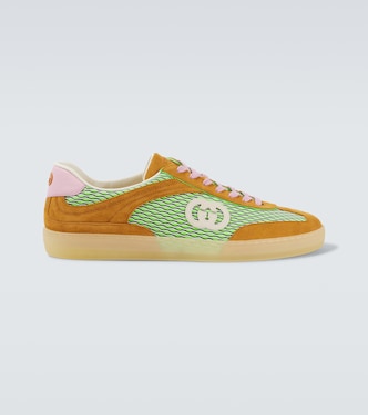 G75 suede-trimmed sneakers | Gucci