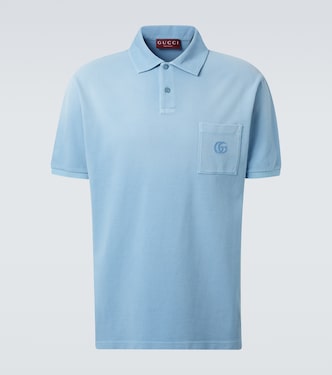 Double G cotton-blend piqué polo shirt | Gucci