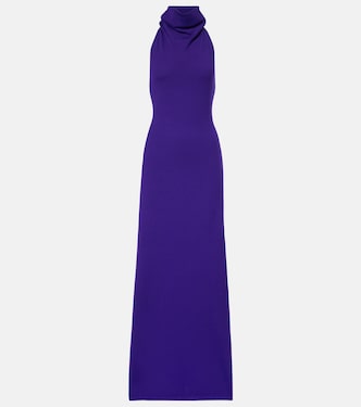 Halterneck cashmere-blend gown | Tom Ford