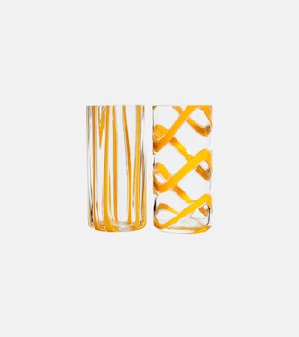 Cyrcus set of 2 glass highball glasses | NasonMoretti