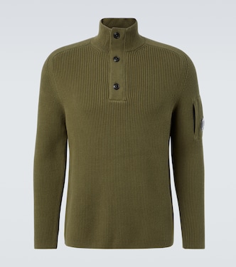 Ribbed-knit cotton-blend sweater | C.P. Company