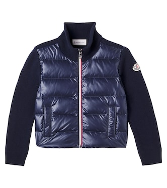 Ribbed-knit down cardigan | Moncler Enfant